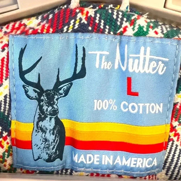 The Nutter Chubbies Plaid Pullover Shirt Mens Size L Long Sleeve Heavyweight USA - Picture 9 of 10